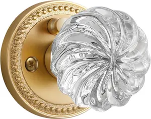 ✨ Crystal Gold Door Knob | Luxe Privacy Handle for Bedroom & Bathroom 🚪💎 SORWDUERM