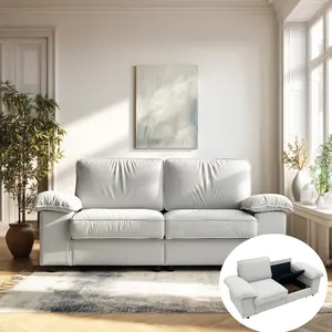 78.7" Velvet Loveseat Sofa with Hidden Storage, 2 Seat Compact Couch with Wood Frame & Plush Cushions for Apartment Studio Living Room