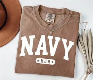 Comfort Colors Navy Mom Shirt, Sailor Mom Gift, Military Family Tshirt, Navy Graduation Tee, Cozy And Comfy Outfit
