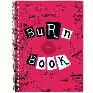 Fun Spiral 1pc Notebook, Durable Drawing Notebook, Work Burn Book Mean Girls Journal, Perfect for School Office Home Gifts, Scrapbooking Kit Craft Supplies