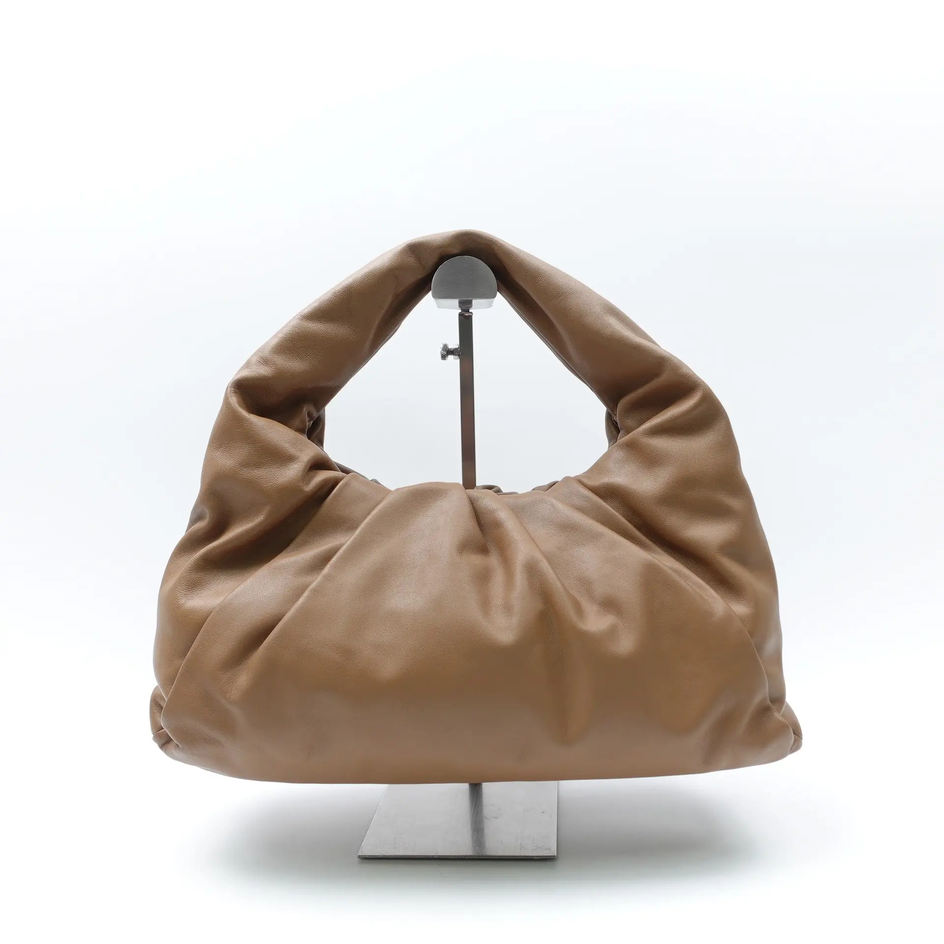 Pre-owned Bottega Calfskin Handbag Shoulder Pouch Brown Pouch T10411486