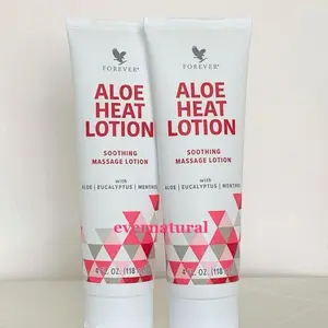 Forever Living - Forever Aloe Heat Lotion with Menthol & Eucalyptus - Skin Nourishment - Vegan-Friendly Formula - 4 fl oz. (Pack of 2) Aloevera Body Care