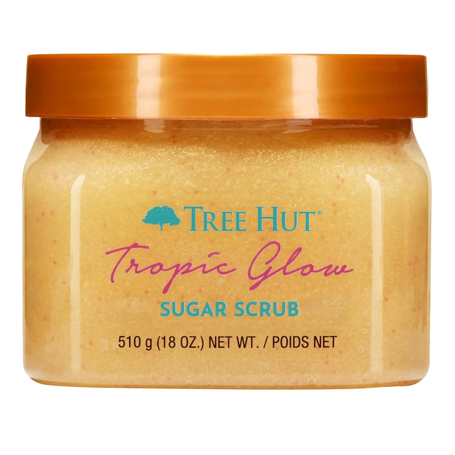 Tree Hut Tropic Glow Body Scrub, Exfoliating Sugar Scrub, Vegan, 18 Oz | Exfoliating & Nourishing with Shea Butter & Essential Oils, Body Exfoliator for All Skin Types, Self Care Gifts for Women