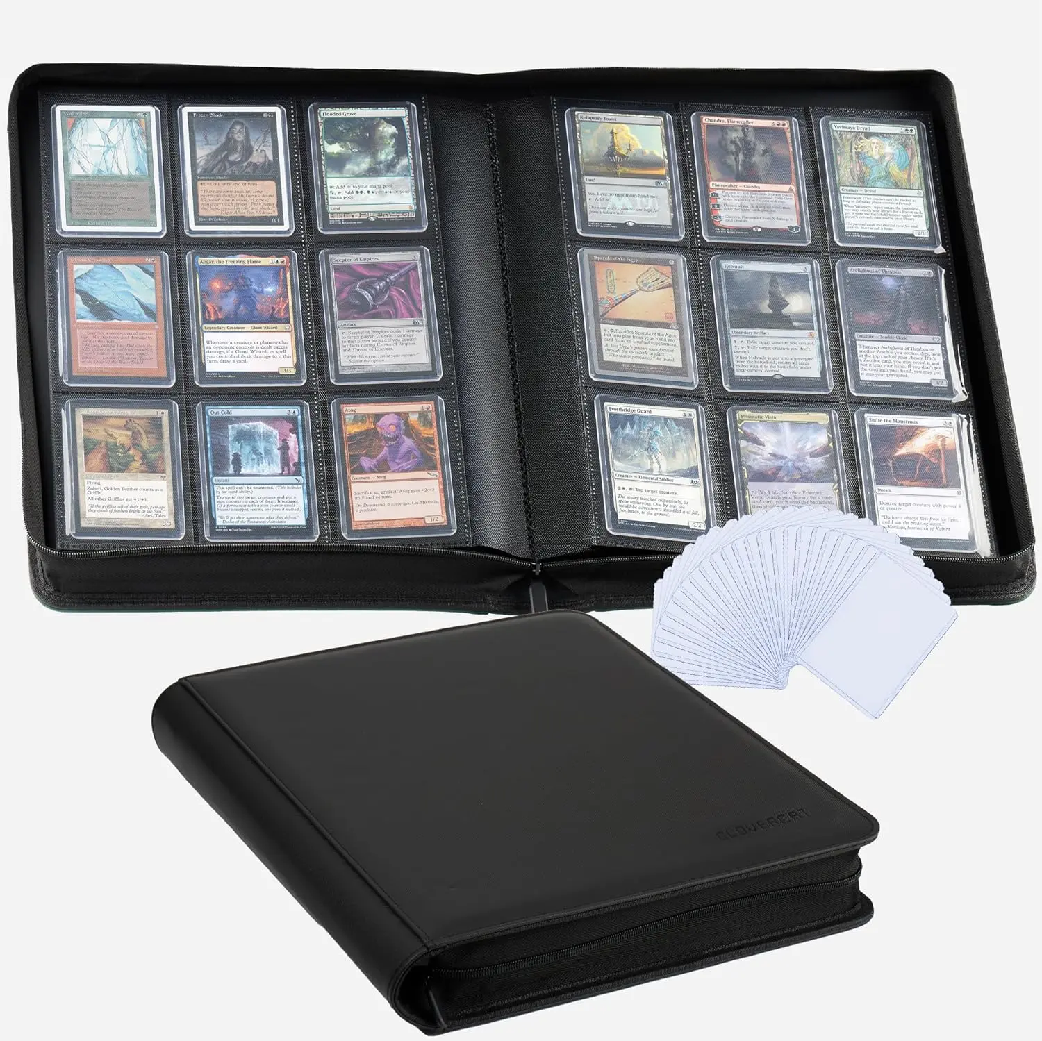 9 sleeve card holder BAZIC Top Loading 9-Pockets Trading Holders (100/Pack) – BAZIC Products such as sports cards (baseball cards / football cards) 9 pocket trading card binder