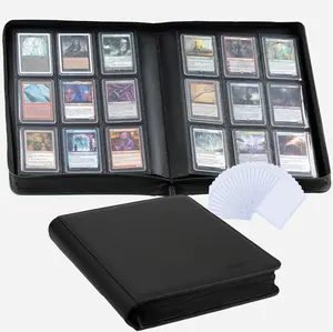 9-Pocket Toploader Binder – Premium PU Card Album, Holds 252 Trading Cards with 20 Removable Top-Loader Sleeves, Card Holder Folder for MTG and Other TCGs