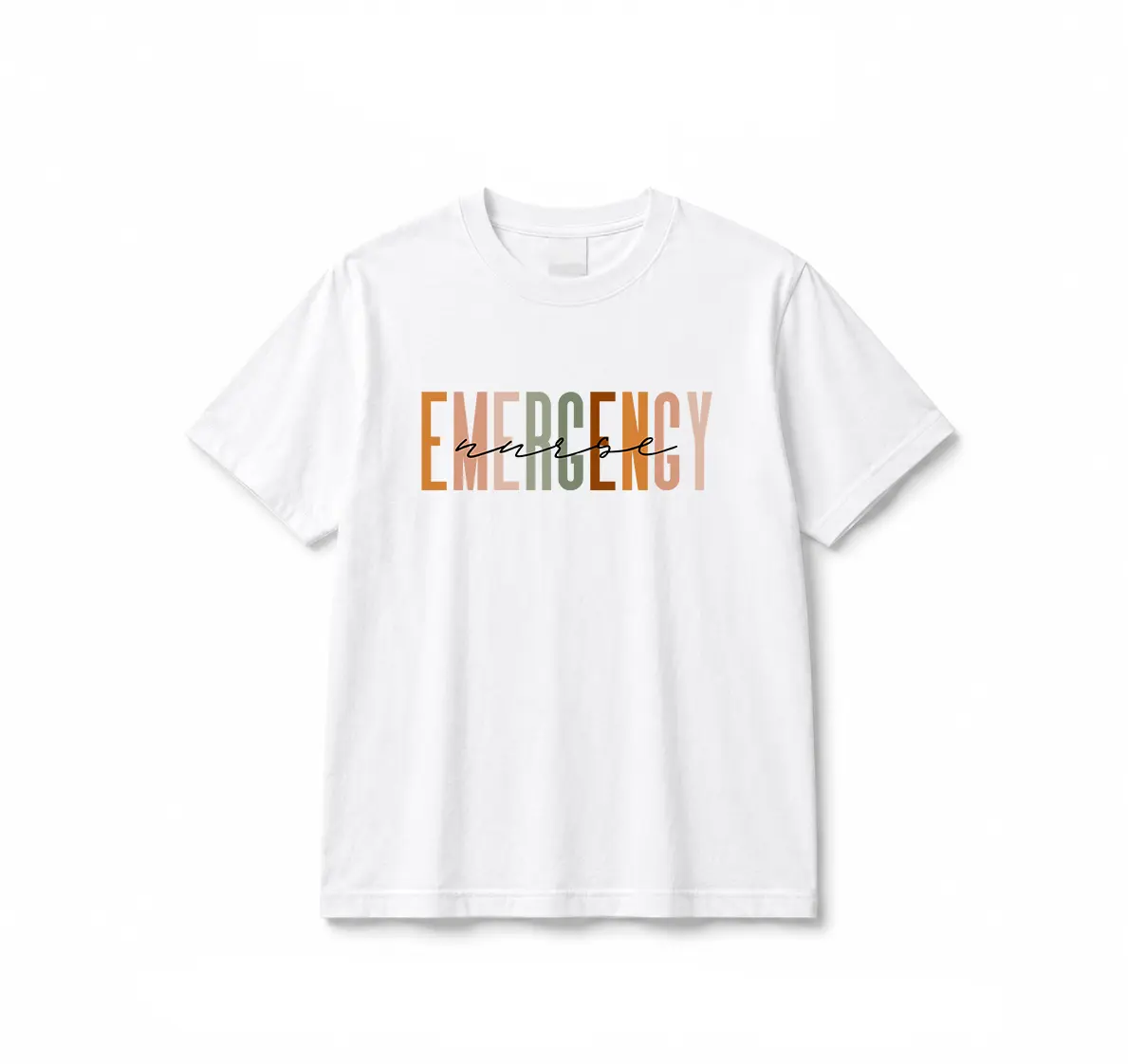 Women's Cotton Fitted Short-Sleeve Casual Everyday ER Nurse Top - Emergency Department Shirt & Sweater