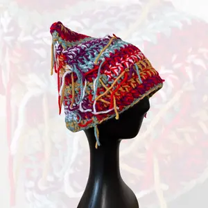 Scrap Yarn Cat Ear Beanie