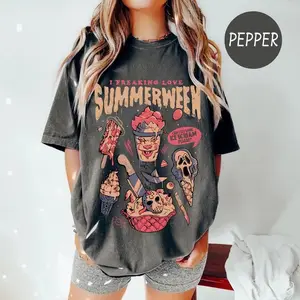 Comfort Colors Summerween Shirt, I Freaking Love Summer Shirt, Funny Halloween Tee, Funny Gift for Friend