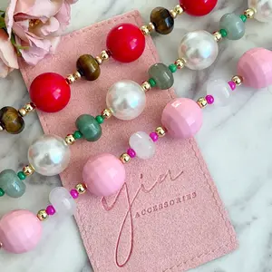 Gumball Natural Stone Necklaces