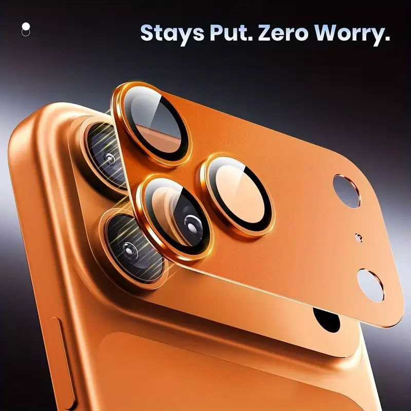 Original Color Metal Camera Protection Case for iPhone 17 Pro Max & 17pro, Durable Lens Guard Phone Accessory, Stylish Aesthetic Protective Cover Protector, Casing, Cellphone Casing