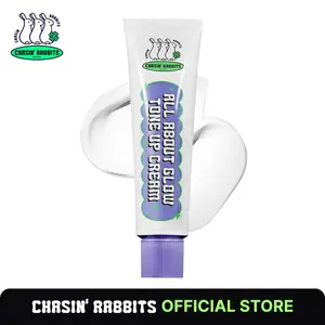 CHASIN' RABBITS All About Glow Tone-up Cream 1.69 fl. Oz, Natural Makeup Base, No Makeup Natural Look, Glow Skin, Long-Lasting Hydrating, Soft Texture, Vegan, Face & Body, K Beauty