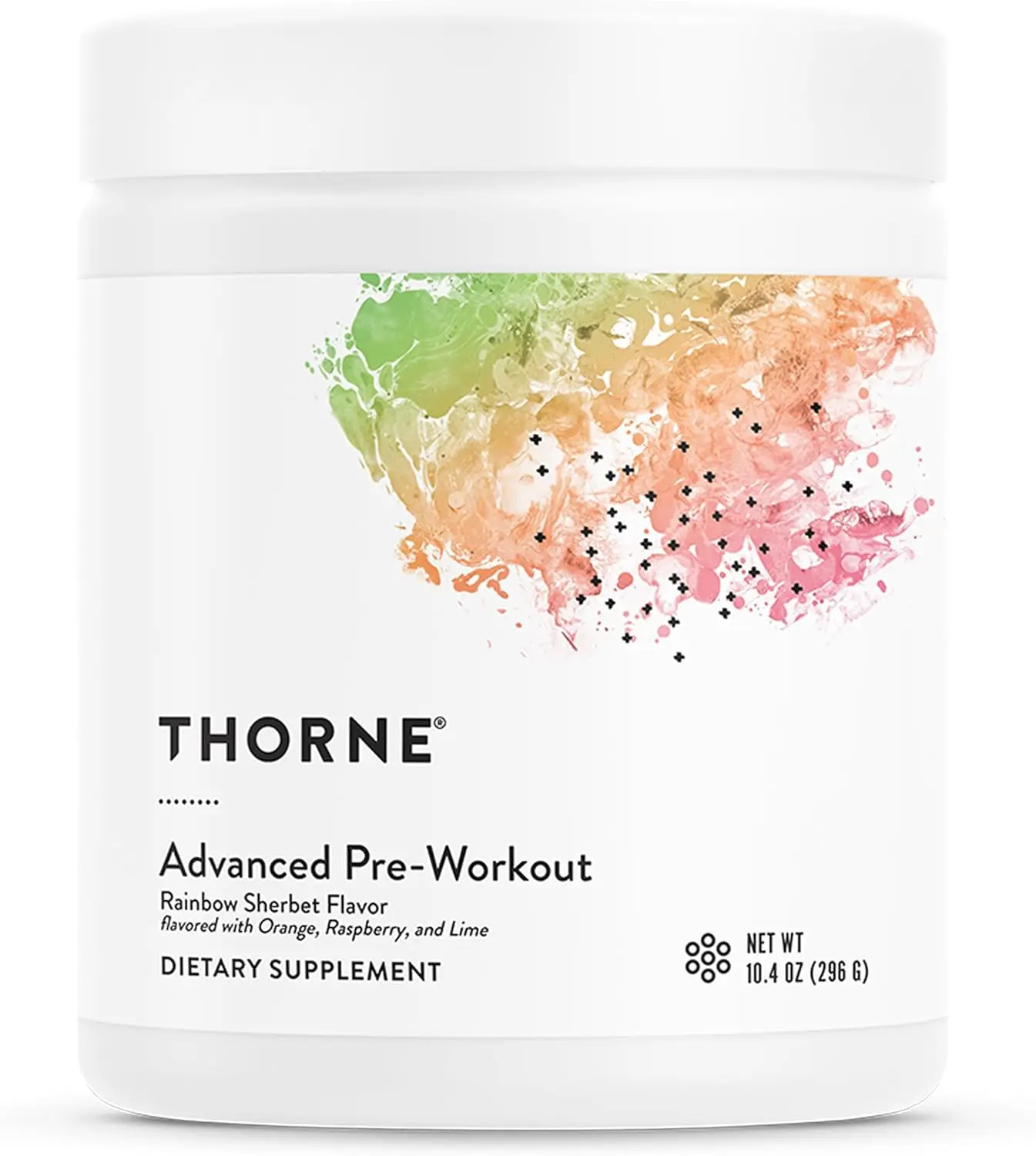 THORNE Advanced Pre-Workout Powder Supplement - Energy Boost, Amino Acids, Naturally Derived Caffeine, Alpha GPC, Beta-Alanine - Rainbow Sherbet Flavor - NSF Certified for Sport - 20 Servings