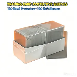 Viral Card Protector Combo! 100 Soft Sleeves + 100 Hard Toploaders for Kpop & TCG Cards