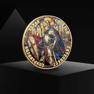 Guardian Angel Army Inlaid Commemorative Coin, Artistic Design Symbolizing Courage & Honor, Perfect Gift for Veterans & Military History Enthusiasts