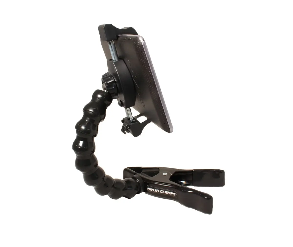 212 MAIN Stage FON-12-CB Pro Clamp Mount Tablet & Phone Stand, Rubber Holder Accessory with Wide-Expanding Clamp Base for Large Smartphones & Small Mobile Devices, Accessories