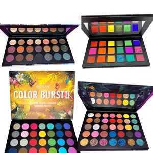 OKALAN Rich Color Eyeshadow+Shimmers+Glitter pot Palettes-Cosmetics