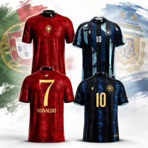CristianoRonaldo Portugal #7 LionelMessi Argentina #10 Soccer Jersey Football Shirt Fan Jersey Multiple Colors for Men Women