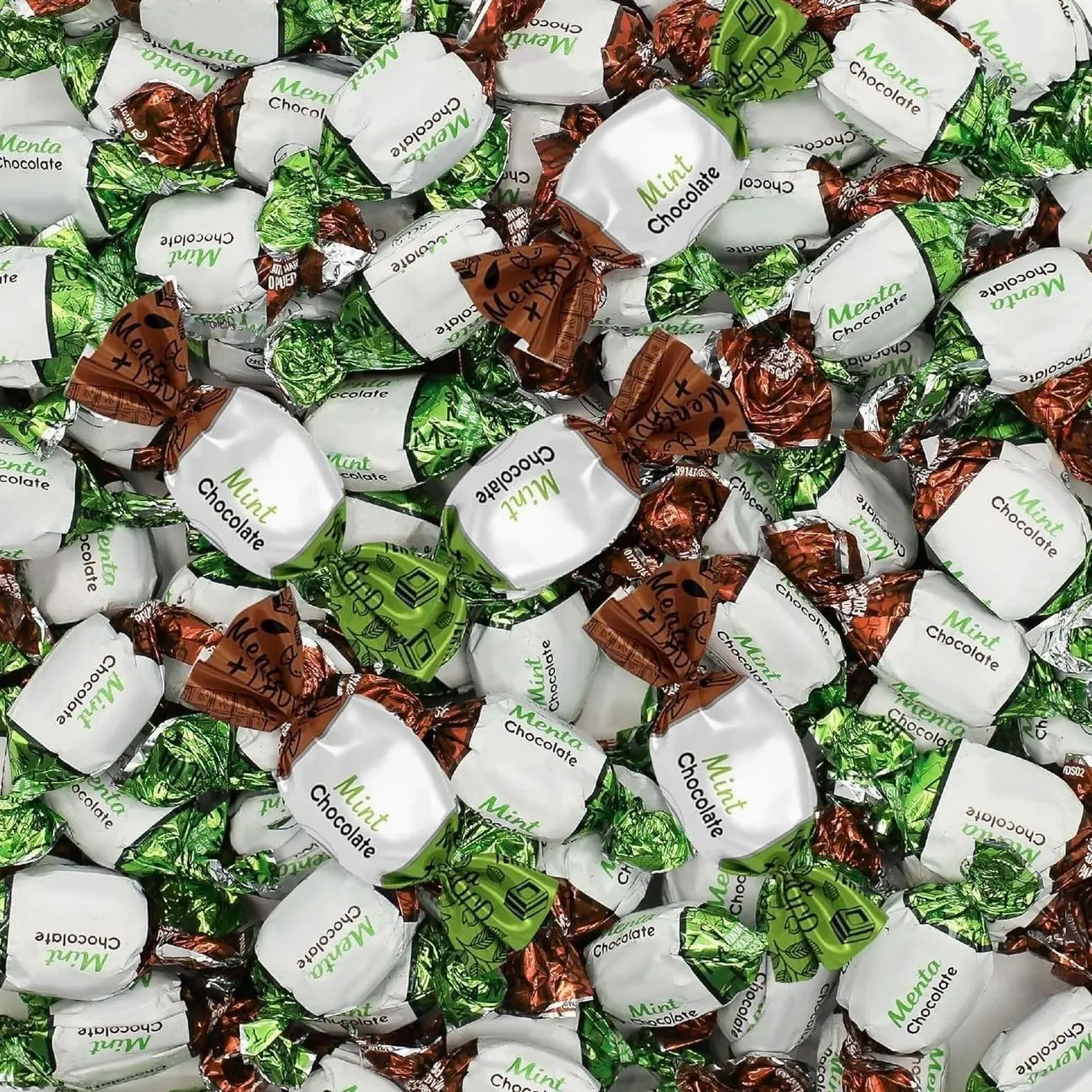 Arcor Chocolate Filled Mints Candy | 2 Pound Bag | Individually Wrapped Chocolate Mint Hard Candy | Old Fashioned Refreshing Treat with Creamy Filling | About 165 Pieces