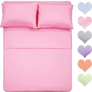 SASTTIE Extra Deep Bamboo Cooling Ice-Sensing Bedding, Breathable & Cooling Fiber Hotel Luxury Bed 4PCS Sheets Set , Moisture-Wicking & Comfy Sheet With 14" Deep Pocket, Ultra-Soft & Machine Washable Kids Room Decor