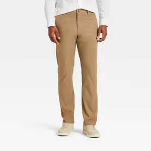 Men's Slim Straight Fit Trousers - Goodfellow & Co Tan 32x32