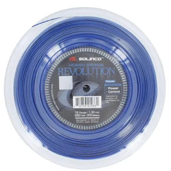 Revolution Unisex Co-Polyester Tennis String, 16G Standard Gauge, 1.30MM Reel, Power Control Performance, Default Packaging