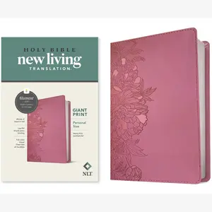 NLT Personal Size Giant Print Bible, Filament Enabled (LeatherLike, Peony Pink, Red Letter): Includes Free Access to the Filament Bible App Delivering ... Notes, Devotionals, Worship Music, and Video