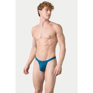 RIBBED Thong - Blue