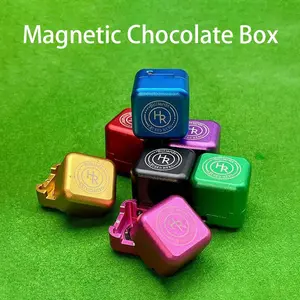 Hr Professional Billiard Chalk Magnetic Holder Box, Strong Magnet Design, Lightweight Aluminum Alloy, Durable Anodized Surface, Multiple Colors, Billiard Accessories