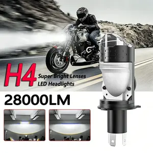 H4 LED Car Motorcycle Headlight Bulb, Plug and Play Canbus, 28000lm 200w Turbo, H4 Fog Light Bulb, 6000k, 1 or 2 Pieces