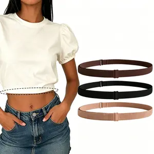 Women Lightweight Adjustable Band For Crop Tops No-Sew Womenswear Accessory for T-Shirts, Crop tank Tops, Oversized Tops, Sweaters corset summervibes summervibes strapless straps belly