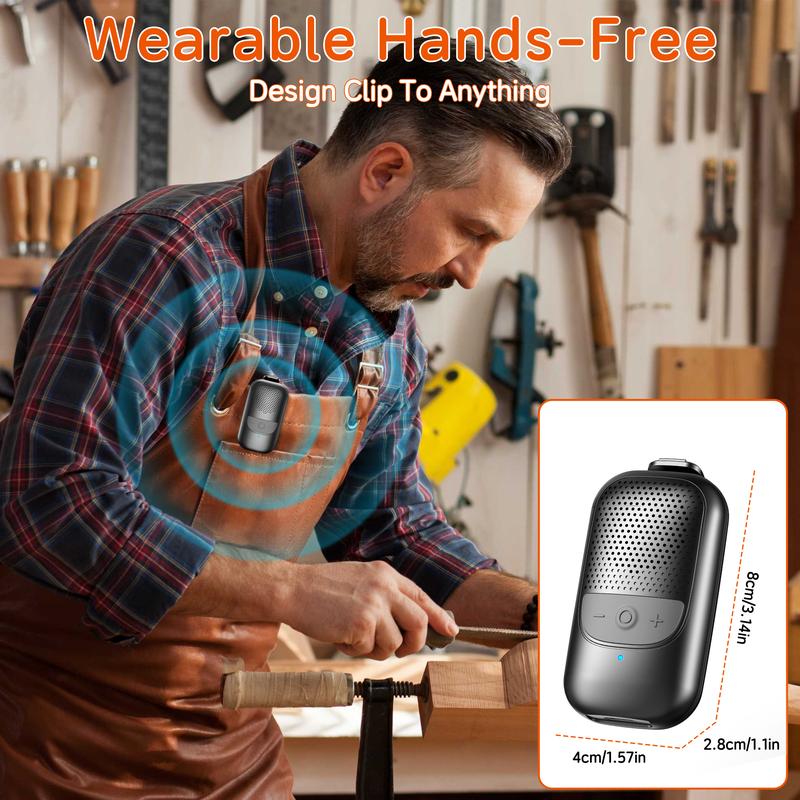 10H Playtime Clip-On Bluetooth Speaker – Waterproof, Wireless for Outdoor Activities, Work, Hiking & Running