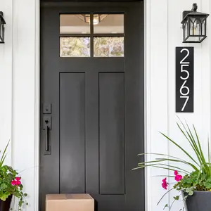 Modern House Number Sign - Custom Made to Order in Minnesota - 20 x 5.5 Inches Weatherproof - Ships Fast - Durable House Numbers for Outside - Customized Address Plaque