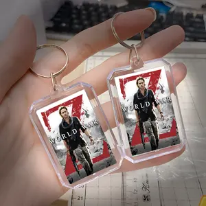 WORLD WAR Z Acrylic Keychain – Ultimate Zombie Apocalypse Movie Collectible for Fans, Durable, Stylish, and Perfect for Keychains, Backpacks, and Gifts!