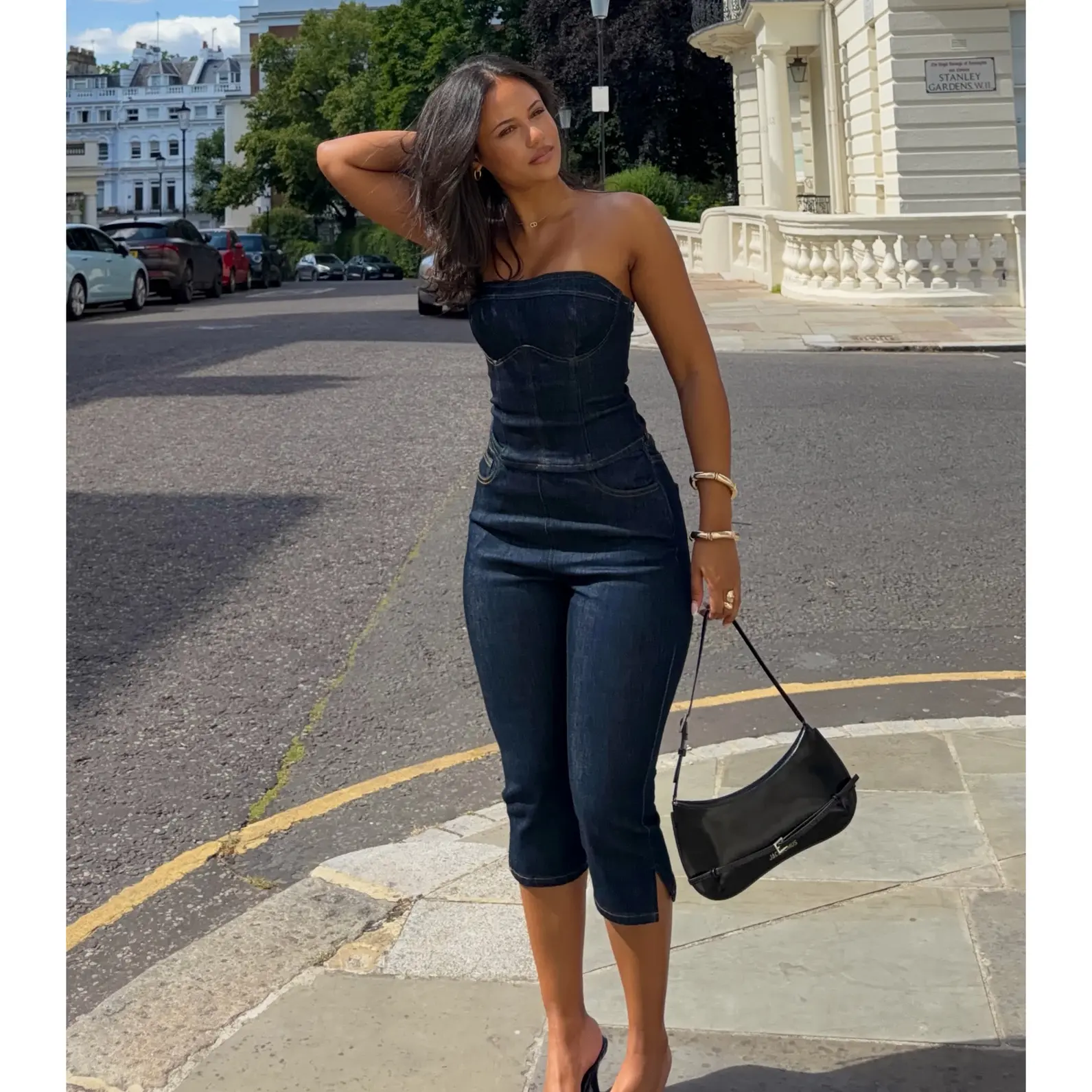 Booked And Busy Denim Capri Pants