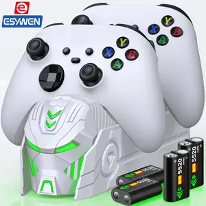 ESYWEN Xbox Charger Battery Pack with 4x5520mWh Rechargeable Battery for Xbox Series X/S/One/Elite Controller,Charging Dock for Xbox One Controller Battery Pack with 4 Covers-Xbox Accessories