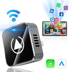 2In 1 Wireless Apple CarPlay & Android Auto Mini Adapter,Fast Cooling Technology,Portable Wireless Connection Device,Plug-And-Play Smart Bluetooth-Compatible Connector