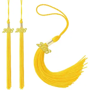 2pcs Gold 2026 Graduation Tassels Grad Gifts for Graduation Cap Decorations, Tassel Charm for High School Class of 2026 Graduation Cap