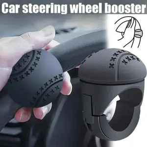 360 Degree Rotation Steering Wheel Knob, Car Steering Wheel Booster Spinner Knob, Car Must Haves Truck Vehicles Steering Wheel Ball Labor-saving One Hand Steering Booster Car Gadgets Accessories for Trucker, Farmer, Novice Driver