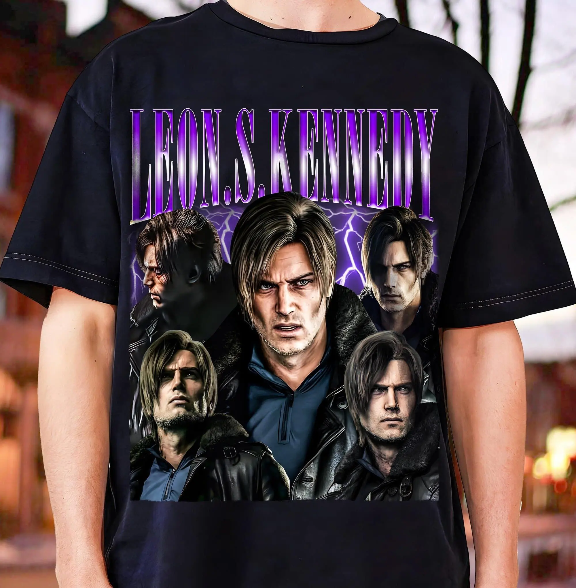 Leon S. Kennedy Resident Evil Requiem Graphic T-Shirt � Survival Horror Gamer Tee