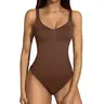 OYV Women's 1 Piece Bodysuit Sexy Ribbed Sleeveless Shapewear Tank Tops Bodysuit