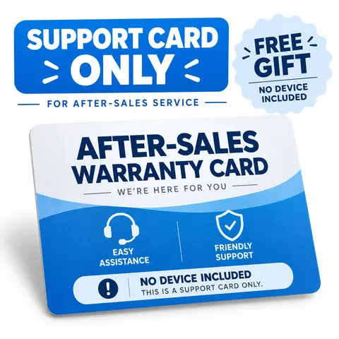 Warranty Support Card for Computers & Office Equipment - Complimentary After-Sales Friendly Service Accessory, Not a Standalone Product