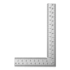 Square Ruler Metal Ruler 6 Inch by 4 Inch Right Angle Ruler Stainless Steel L Shaped Ruler for Engineer Carpenter