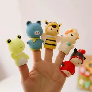 5 Piece Finger Puppet Toy Set, Animal Cartoon Puppets, Parent-Child Interactive Storytelling, Birthday Party Gift, Learning Aid