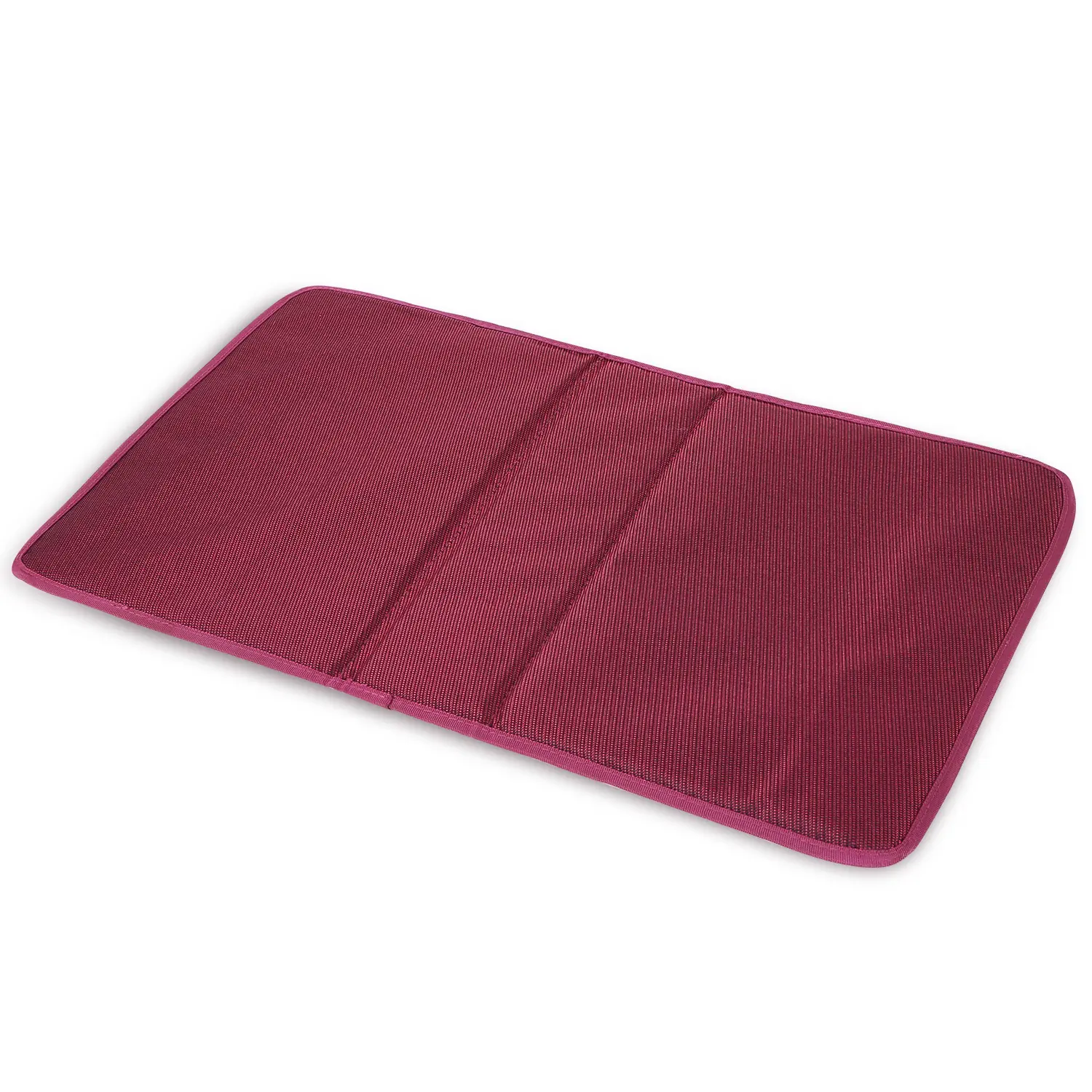 Collapsible Camping Utility Wagon Pad, Lightweight 1200D Oxford Fabric with Pre-Fold Crease, 27.6''/70cm x 16.5'' Standard Fit for Daily Hauling, Wine Red, Outdoor Trips, Oxford Cloth