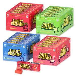 Sweet Dreams Center-Filled Soft Chewy Candy  Gluten-Free Fruit Chews | Variety Pack- 20 Sticks Per Box- 8 Pieces Per Stick