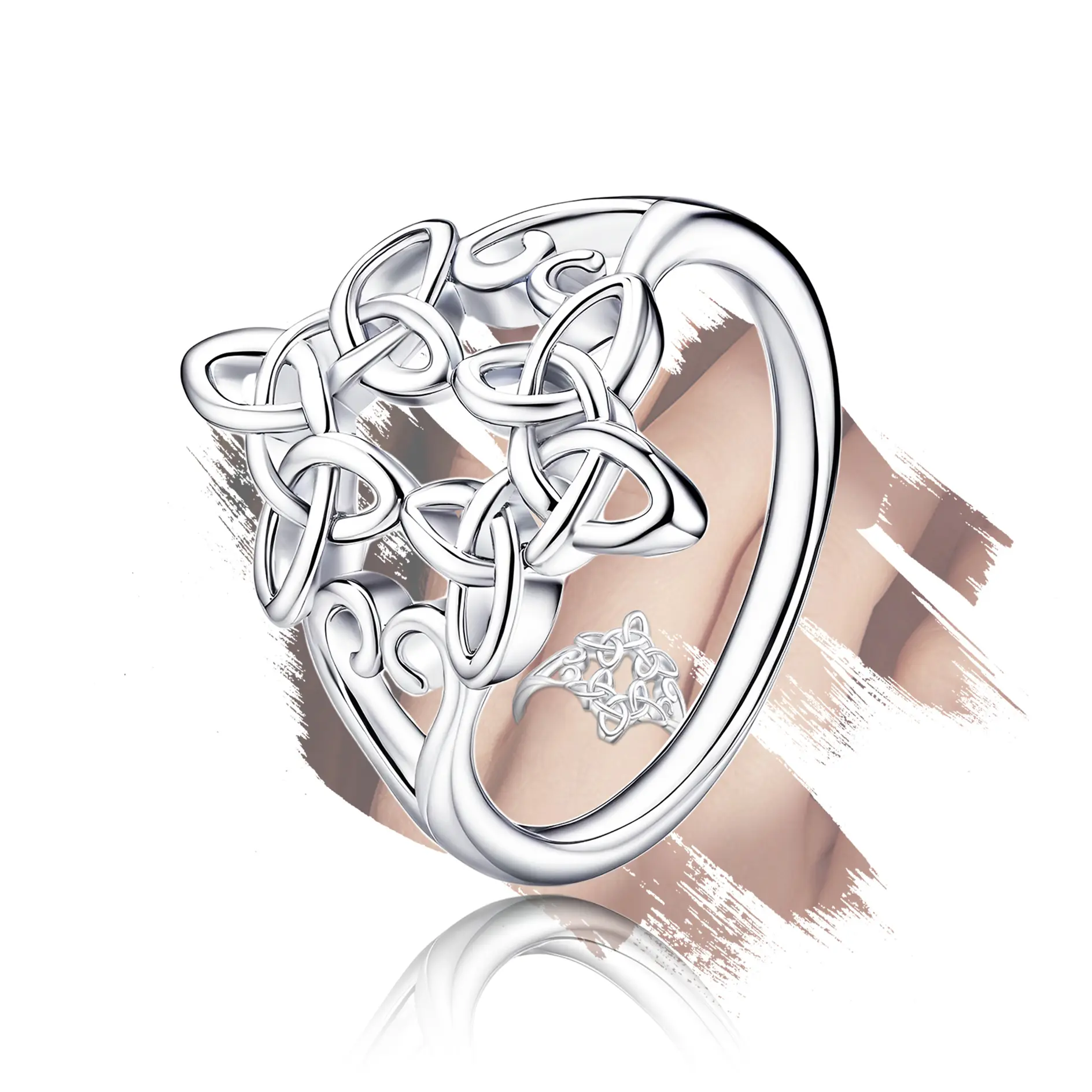 Hypoallergenic Witchy Celtic Knot Ring, Vintage Trinity Knot Ring for Women, Modern Minimalism Spiritual Protection Jewelry Gift Irish Style Jewelry Gift