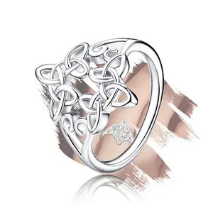 Witchy Celtic Knot Ring, Vintage Trinity Knot Ring for Women, Spiritual Protection Jewelry Gift Irish Style Jewelry Gift