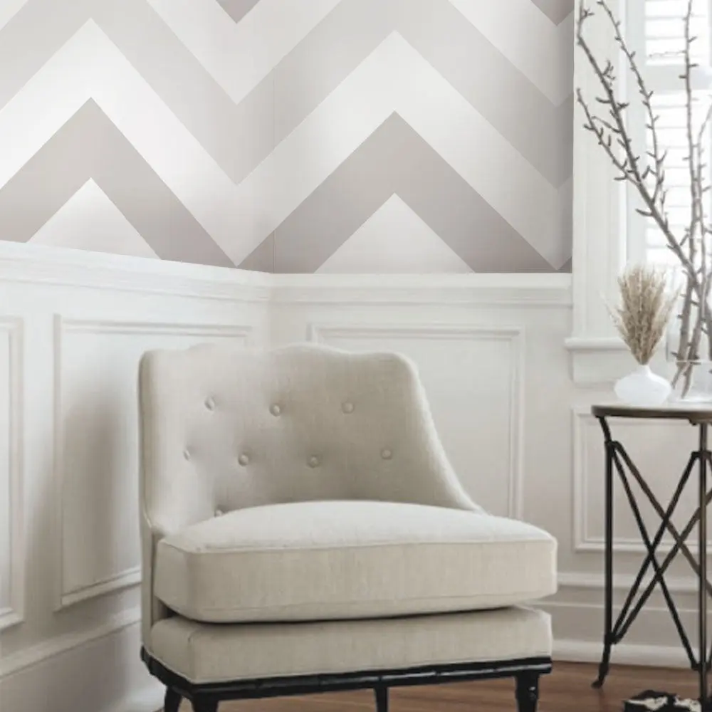 Chevron Peel Stick Wallpaper, Renter Friendly Accent Wall Decor for DIY Room Makeovers & Home Inspo