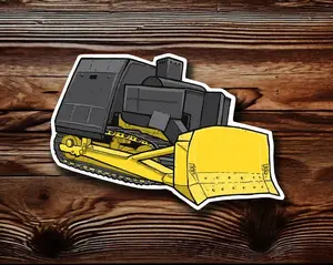 Killdozer Sticker, Hard Hat Sticker, Blue Collar Stickers, Vinyl Decals for Laptop, Cars, Water Bottles
