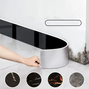 Self-Adhesive PVC Skirting Board, Waterproof Wall Corner Trim, Living Room, Kitchen Window Sill Decorative Strip, Bedroom Wall Edge Line